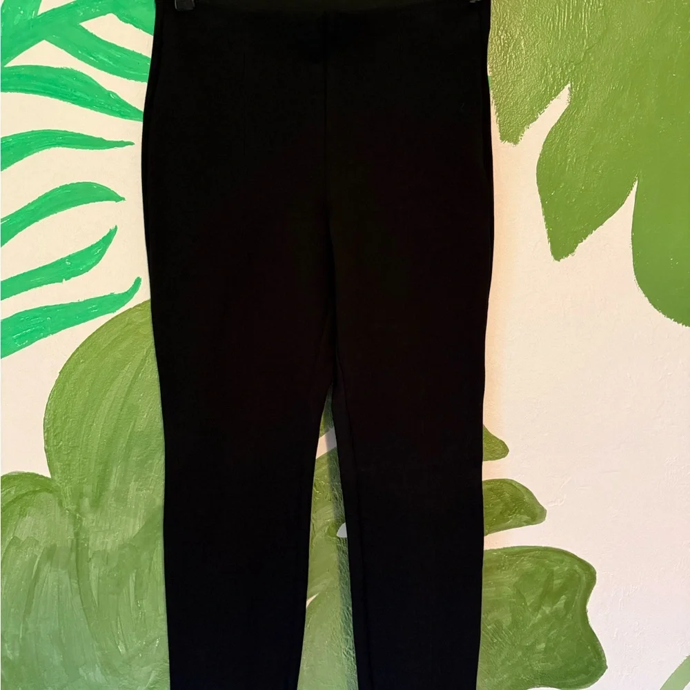 Quince Black High-Rise Slim Dress Pants